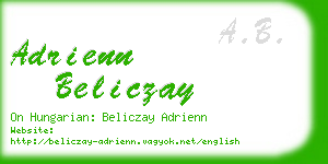 adrienn beliczay business card